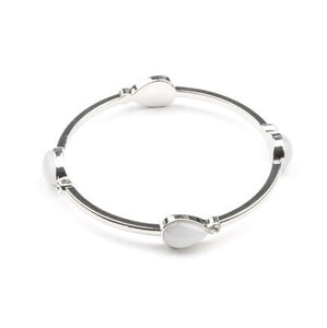 Dewdrop Dancing - White Bracelet - Paparazzi